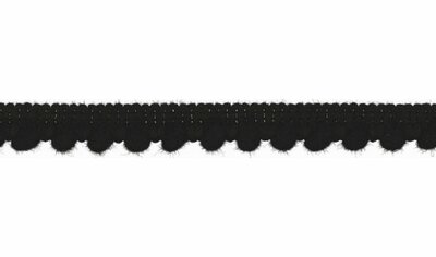 band with mini pompoms black