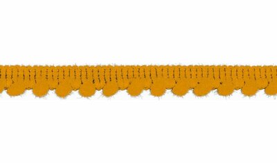 ocher band with mini pompoms