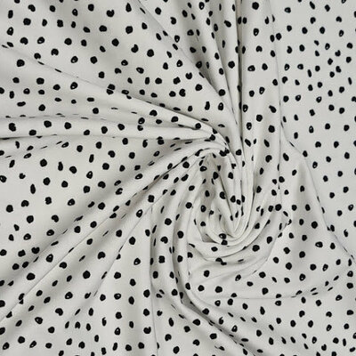 wit (off white) zwart ongelijke nop mini - tricot (op=op) V