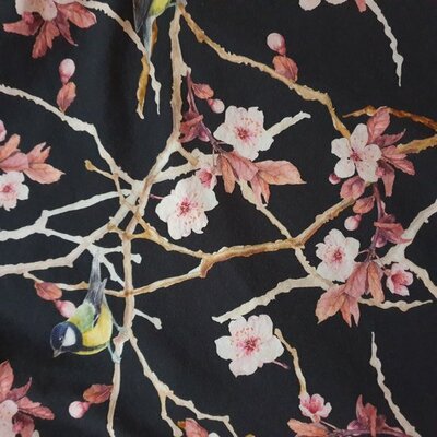 black old pink white nude pink flowers and leafs digital jersey