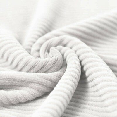 wit (off white) katoenen ribFluweel tricot (op=op)