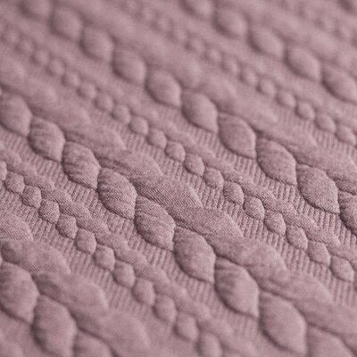 mauve (oud roze) kabel jacquard tricot