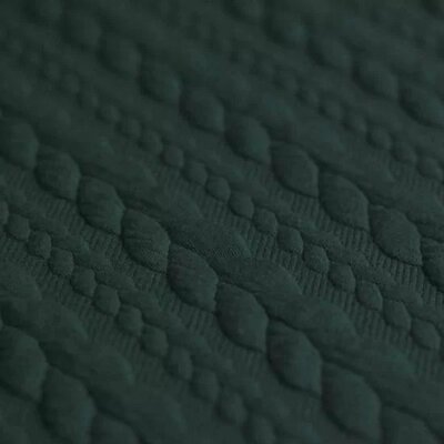 groen (flessen) - donker groen kabel jacquard tricot (op=op)