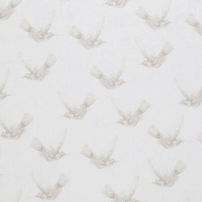 wit (off white) vervaagd kiezel bruin Kolibrie digitaal poplin katoen (op=op) V