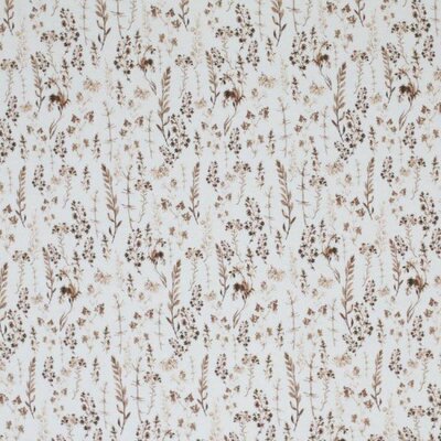 wit (off white) bruin droogbloemen digitaal poplin katoen