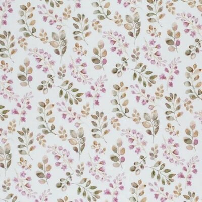 off white pink green leaves digital jersey digital poplin