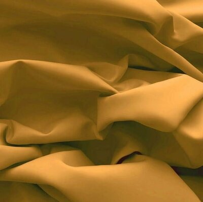 geel (mosterd/oker) uni poplin katoen (op=op)