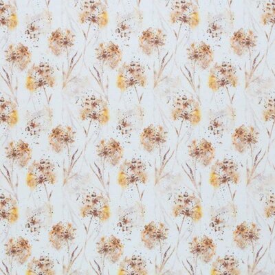 wit (off white) oker camel cognac paardenbloempluis bloemen - digitaal tricot