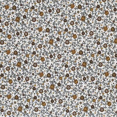 wit geel mosterd/oker olijf veldbloemen - digitaal tricot (op=op)