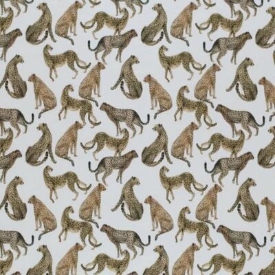 wit (off white) camel bruin grote cheeta - digitaal tricot