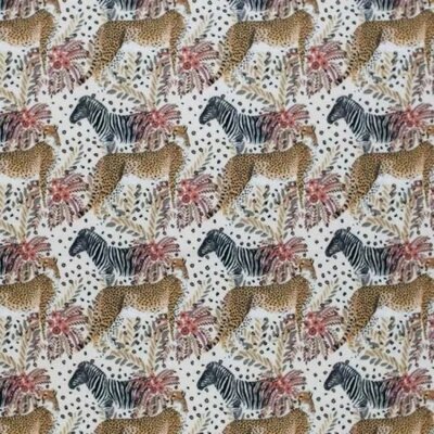 wit (creme) camel bruin zwart wit roze-terracotta cheeta zebra in de jungle - digitaal tricot