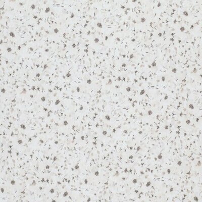 wit (off white) vervaagd bruin filler bloemen - digitaal fijne katoenen Baby rib tricot SOFT (op=op)