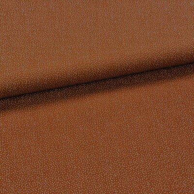 terracotta wit spikkel stipjes ROXX poplin katoen