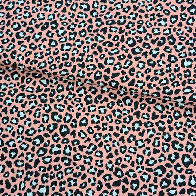 roze wit zwart luipaard cheetah poplin katoen (op=op)