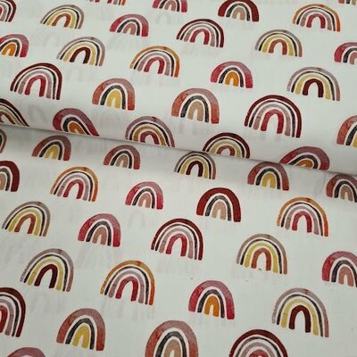 white yellow red terracotta rainbows digital