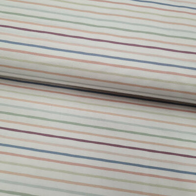 wit nude salmon blauw roze groen streep strepen poplin katoen