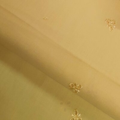 geel bloemetje 3 blaadjes broderie katoen (op=op)