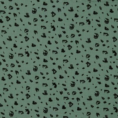 groen (saffier) luipaard rondjes hydrofiel (op=op)