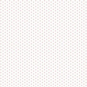 wit roze sterretje mini mini poplin katoen