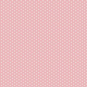 roze wit sterretje mini mini poplin katoen