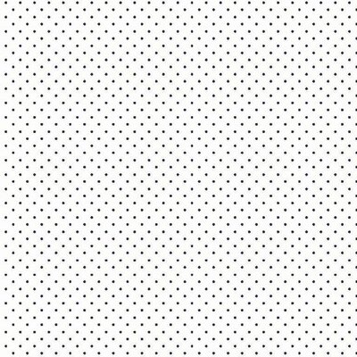 wit donker blauw klein stipje poplin katoen