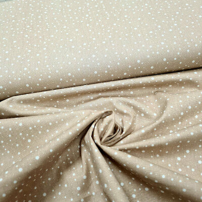 beige (d. kiezel) wit (off white)  Udi confetti katoen (op=op)