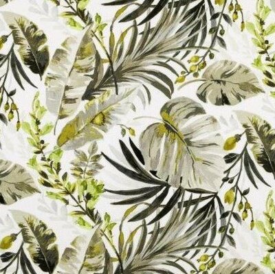 wit mos olijf groen monstera bladeren udi digitaal katoen