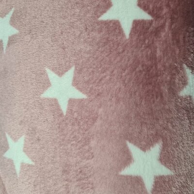 roze (oud) wit sterren knuffel fleece (op=op)