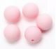 roze (licht) siliconen ronde kraal 12mm - 5 stuks