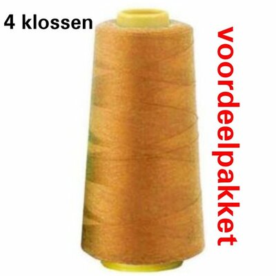 geel (mosterd/oker) lockgaren - 141 - 4 x klos