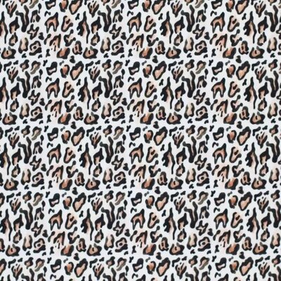 wit (off white) bruin perzik zwart luipaard print - digitaal tricot