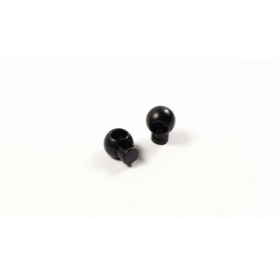 zwart (mat) metalen koordstopper 25mm - 2 stuks