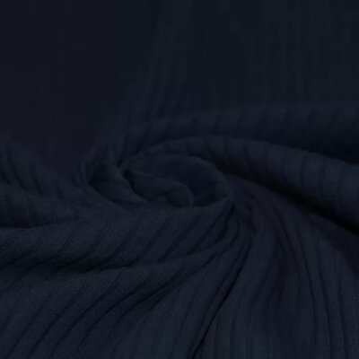 blauw (donker marine) katoenen BREDE Baby rib tricot SOFT