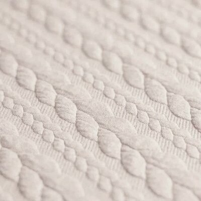 beige (kiezel) kabel jacquard tricot