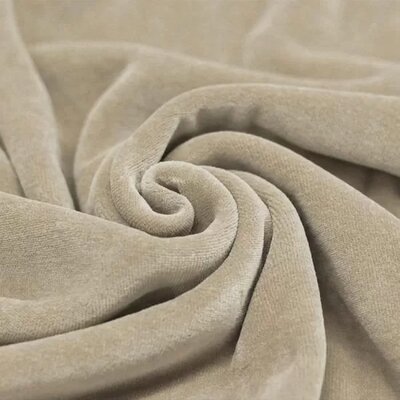 beige (taupe) katoenen velvet *S