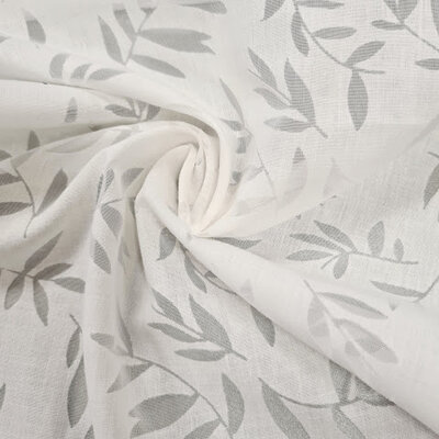 wit katoenen voile takjes blaadjes broderie katoen (op=op)