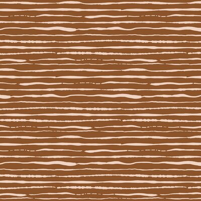 brown with powder pink irregular stripes organic jersey