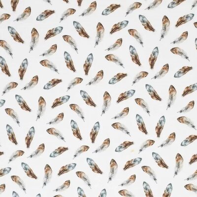 wit (off white) camel bruin grijs Veer Veren - digitaal tricot (op=op) V