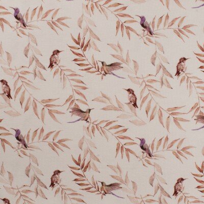 wit (off white) bruin cacao vogels takjes aquarel digitale - biologische tricot (op=op)