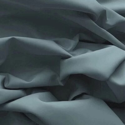 groen (donker zee) uni poplin katoen (op=op)