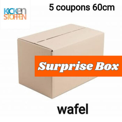 nog 1 - surprise doos - wafel - 5 coupons 60cm (op=op)