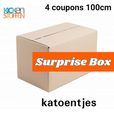 surprise doos - katoentjes - 4 coupons 100cm (op=op)