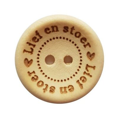 houten knoop Lief & Stoer 20mm 4 stuks