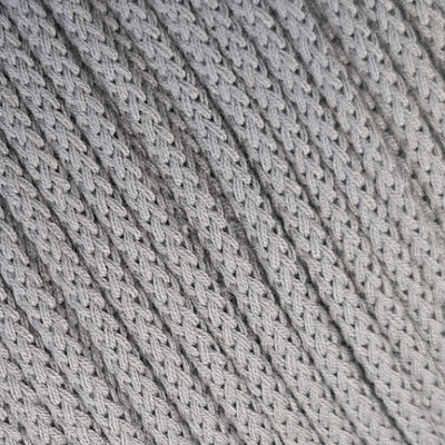 grijs gevlochten koord 5mm - 3meter/zakje