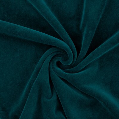 blauw (petrol) katoenen velvet (op=op)