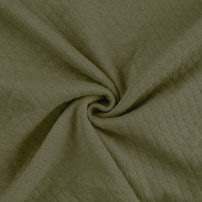 groen (army) wafeltjes gevoerde tricot (op=op)