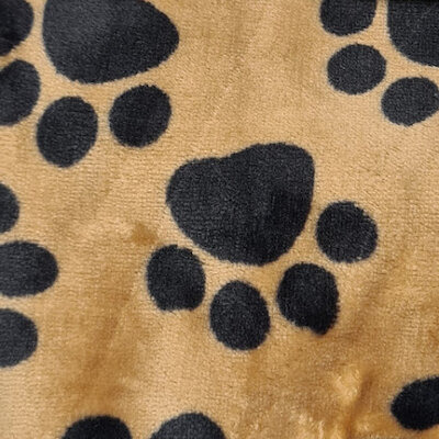 camel zwart dieren pootjes wellness fleece (op=op) 