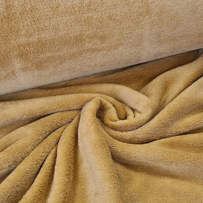 nog 1,8m - camel/mosterd wellness teddy - teddy fleece (op=op)