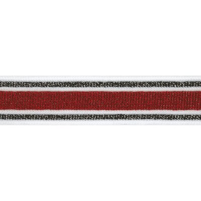 white grey red glitter galonband lurex stripes 30mm