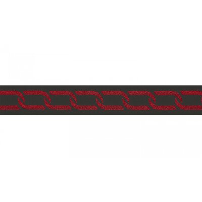 black red glitter lurex elastic tape 25mm